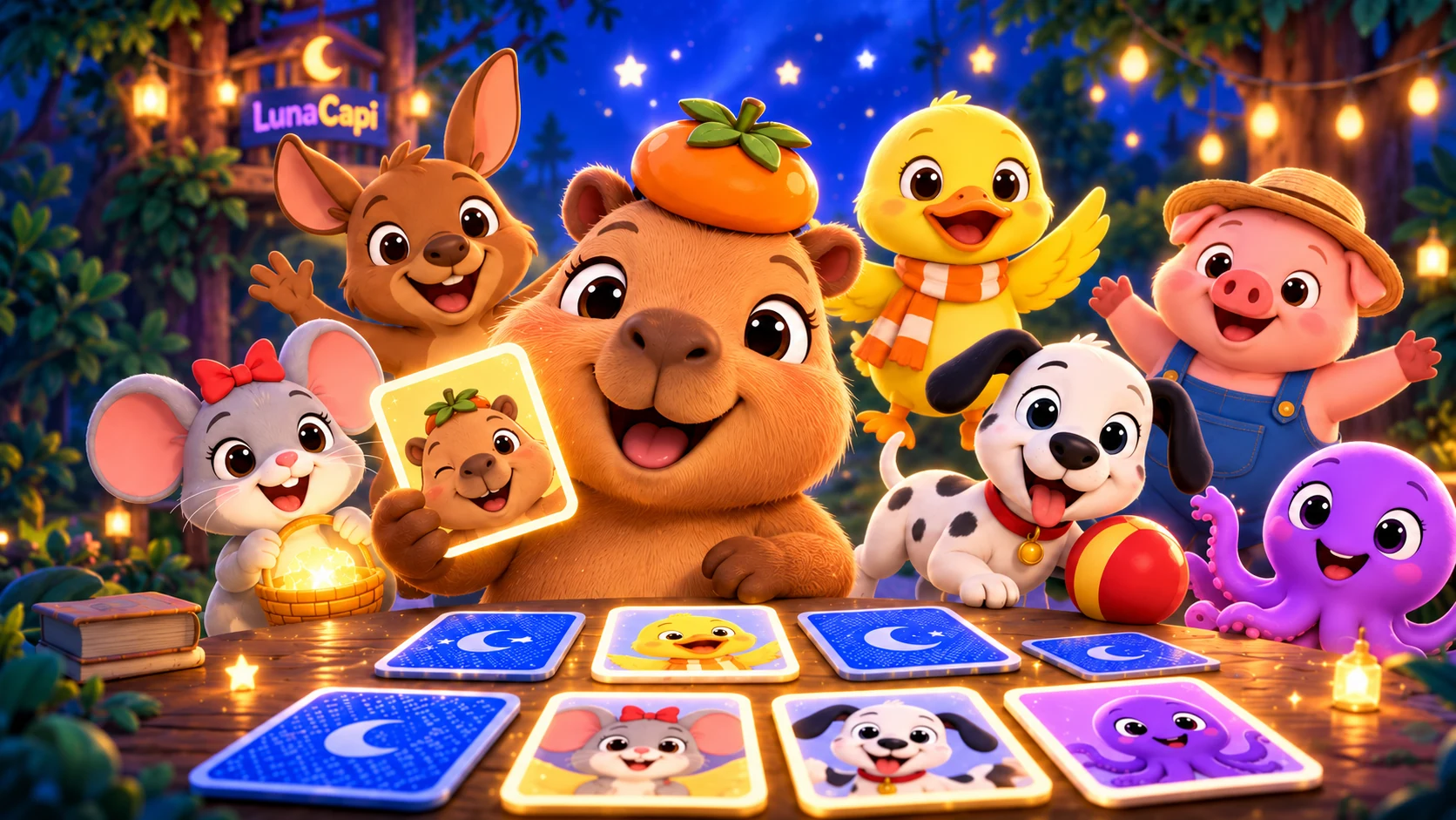 La pandilla LunaCapi juega a encontrar parejas